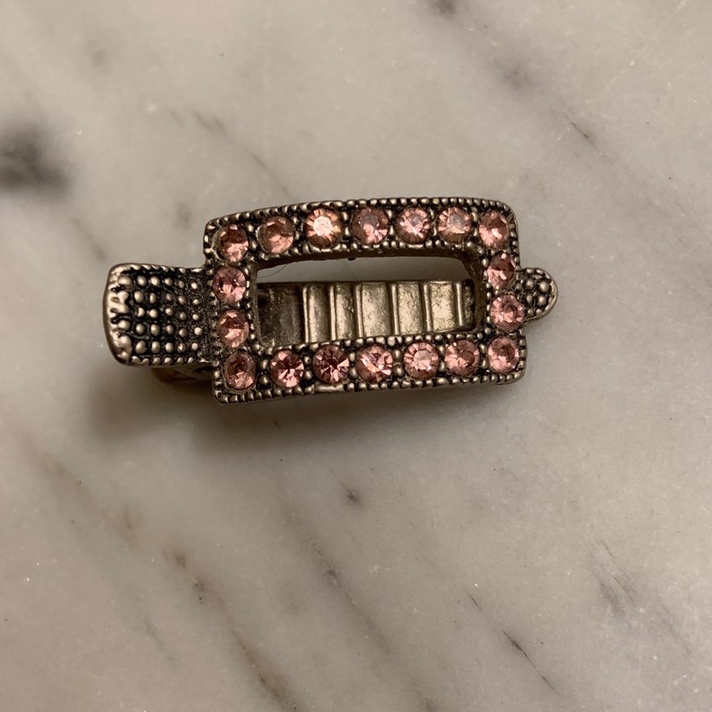 Pink rhinestone hair clip